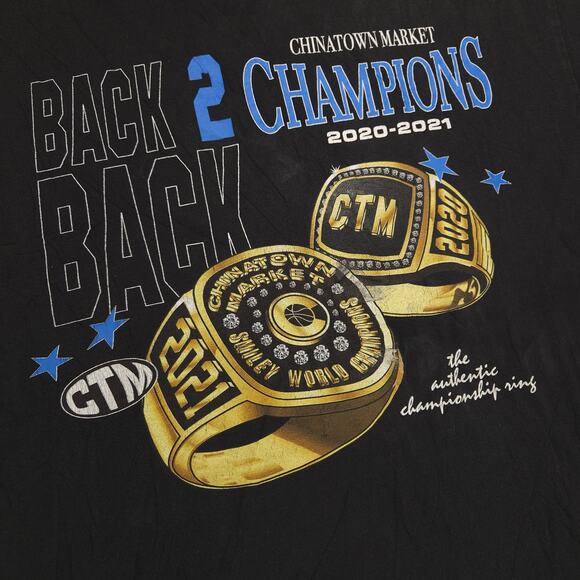 Chinatown Market Crew Neck Short Sleeve Graphic T Shirt Mens Size XL Black - Picture 4 of 9